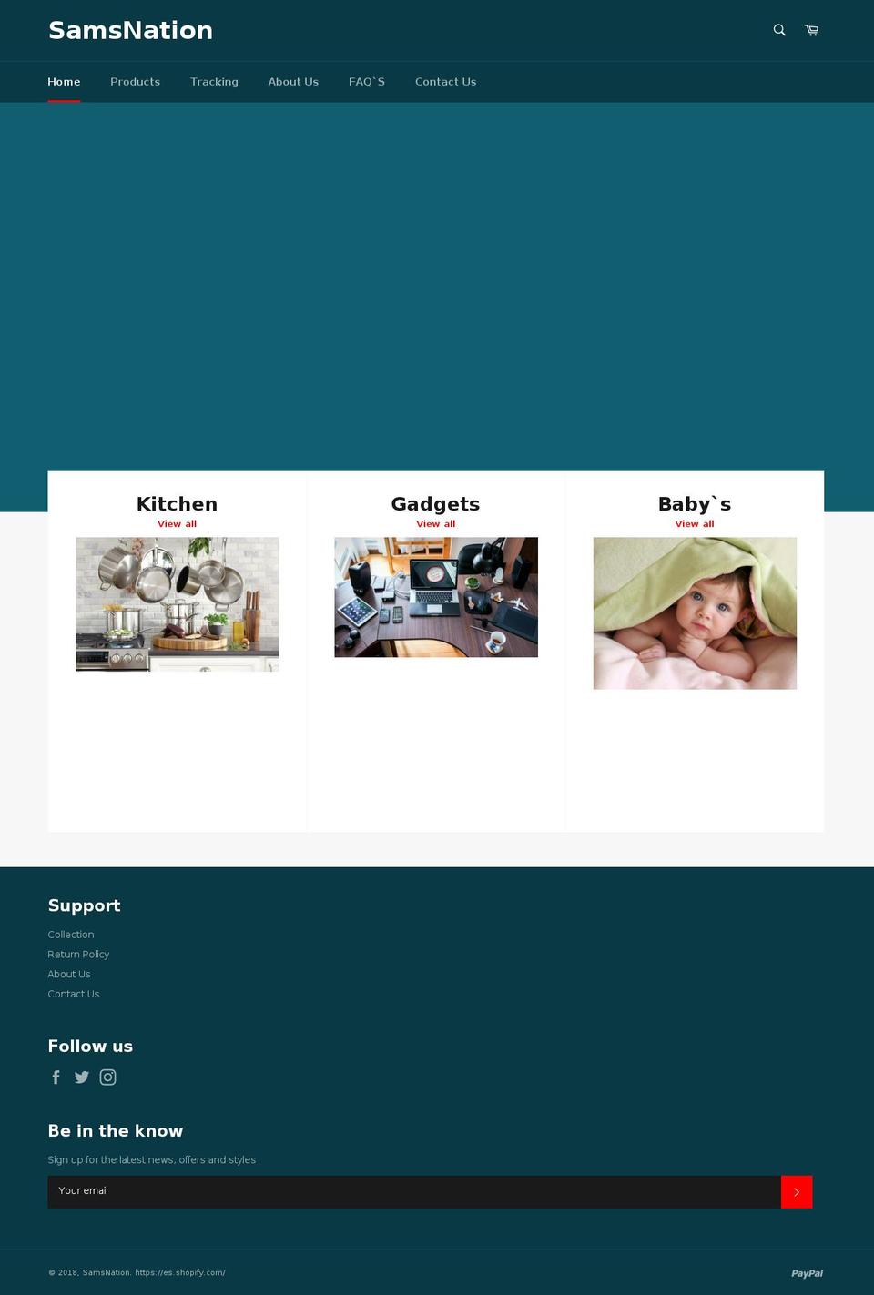 samsnation.com — Shopify storefront screenshot