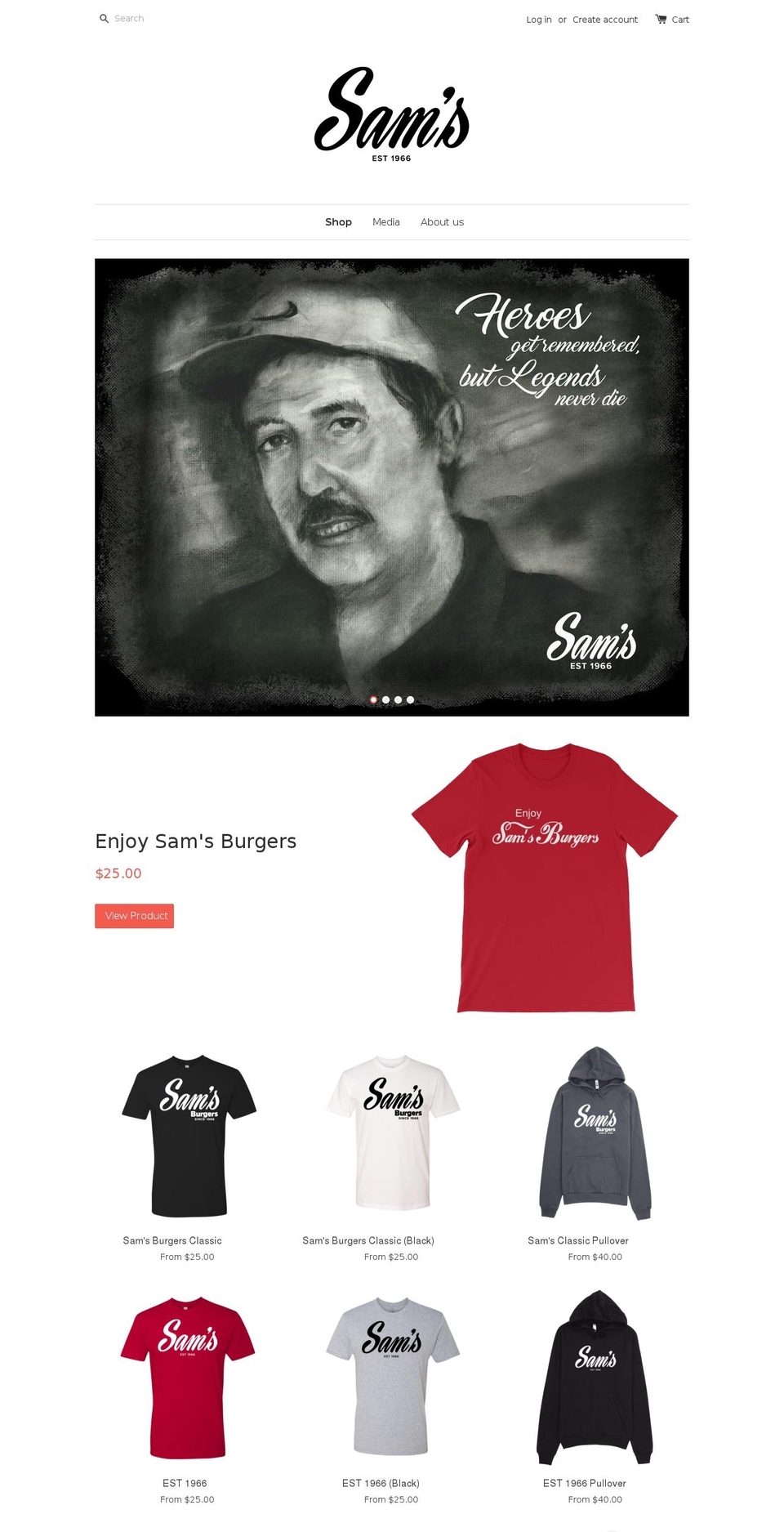 samsonbroadway.com — Shopify storefront screenshot