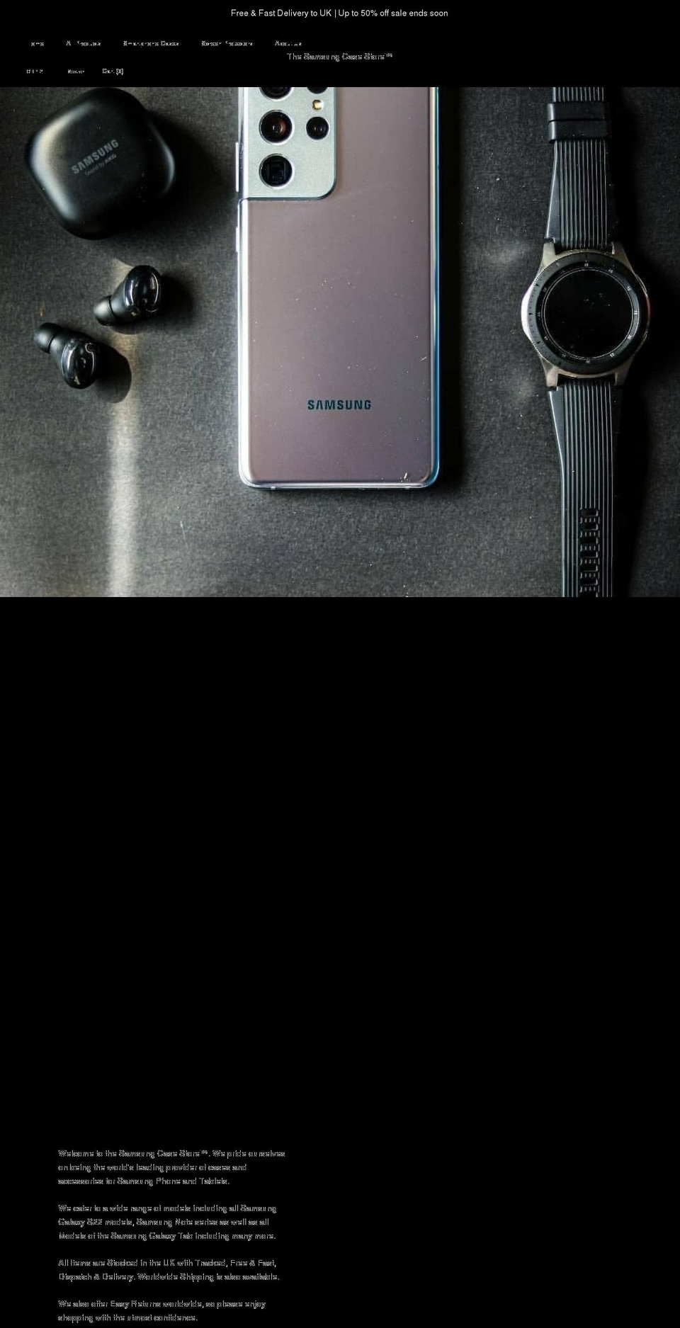 samsungcases.store shopify website screenshot