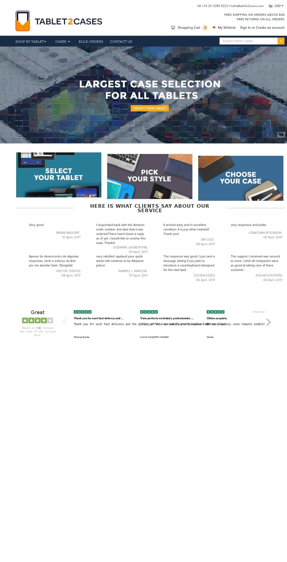 samsungtabletcases.com shopify website screenshot