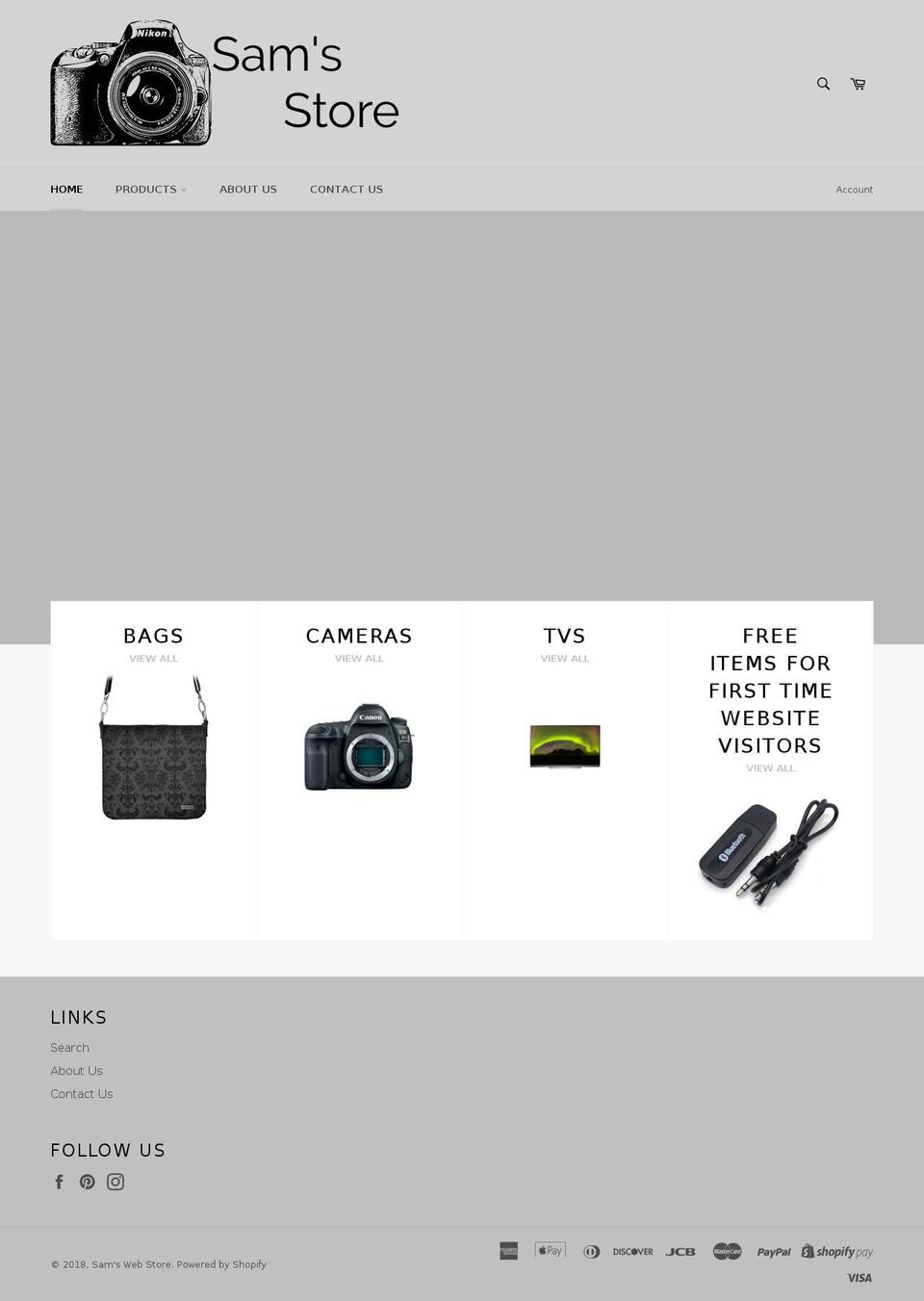 samswebstore.com — Shopify storefront screenshot