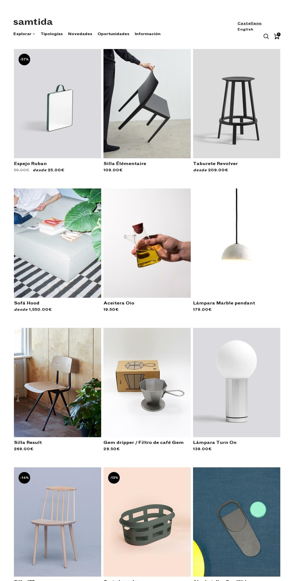 samtida.com — Shopify storefront screenshot