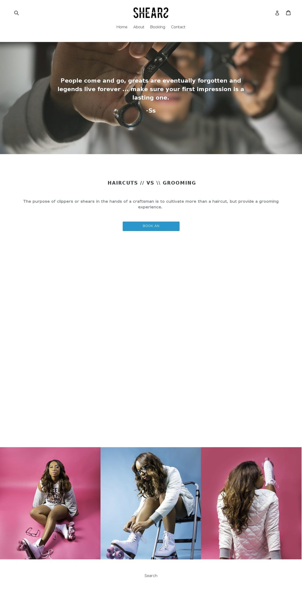 samuelcshears.com — Shopify storefront screenshot