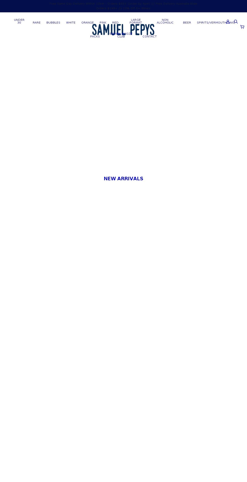 samuelpepys.com.au shopify website screenshot