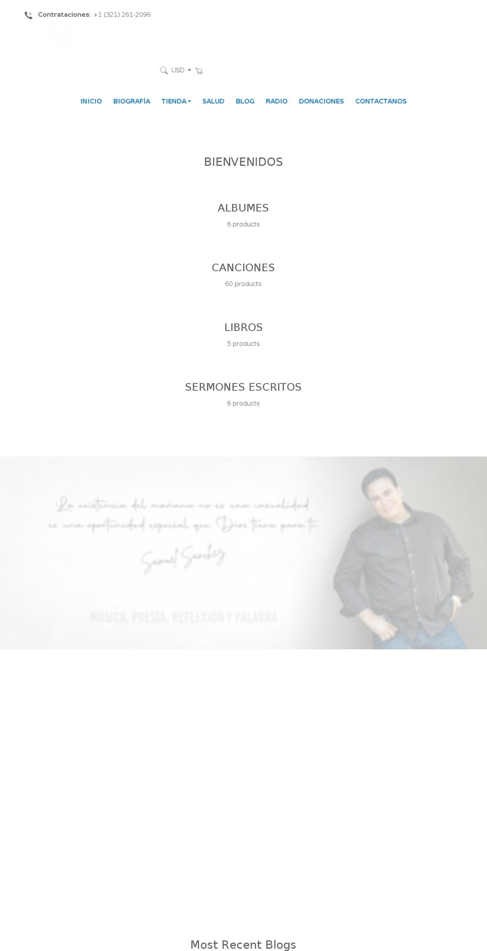 samuelsanchez.org shopify website screenshot