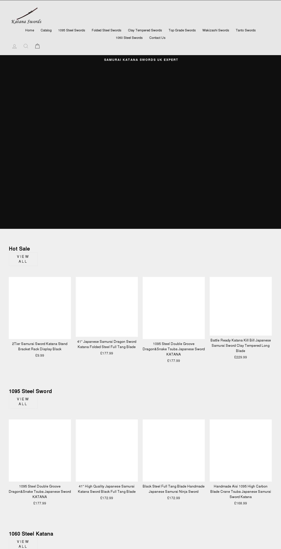 samuraisworduk.co.uk shopify website screenshot