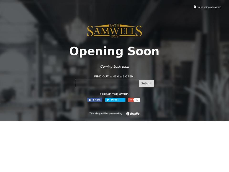 samwellsofbath.com shopify website screenshot