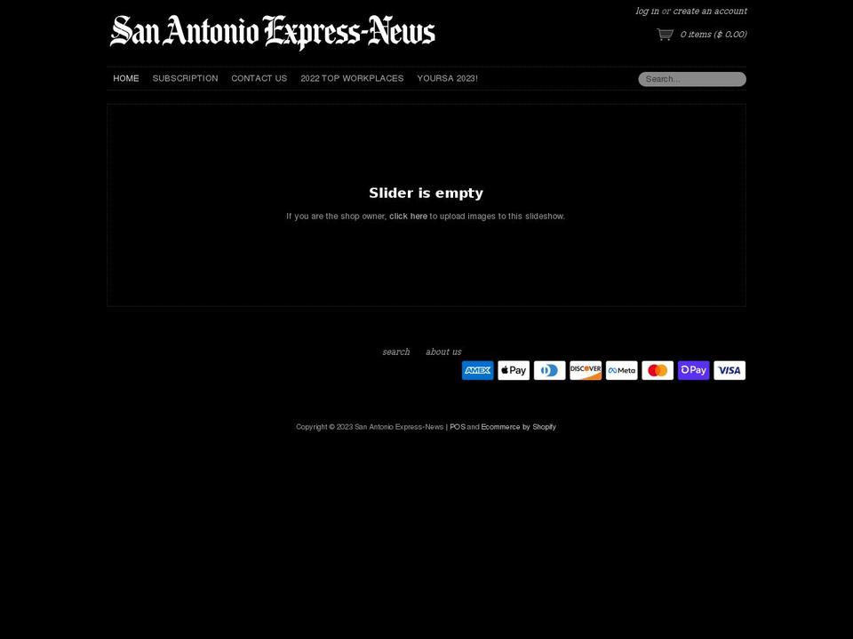 san-antonio-express-news.myshopify.com shopify website screenshot
