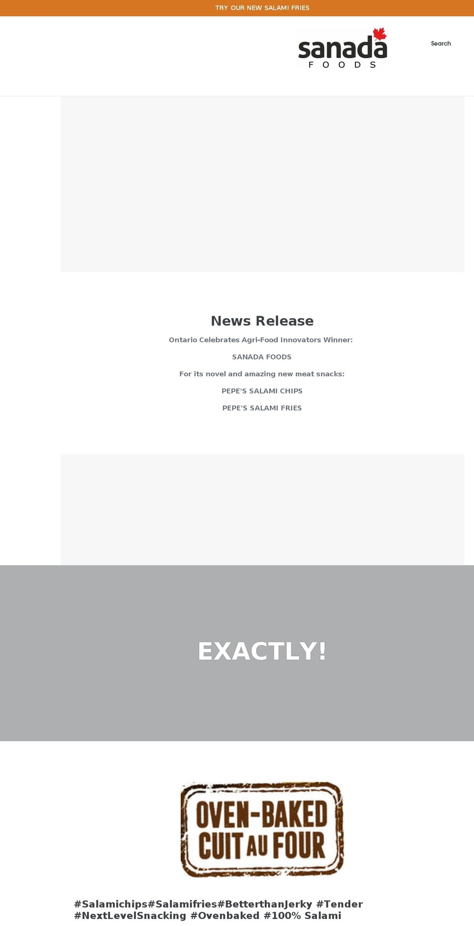 sanadafoods.com shopify website screenshot