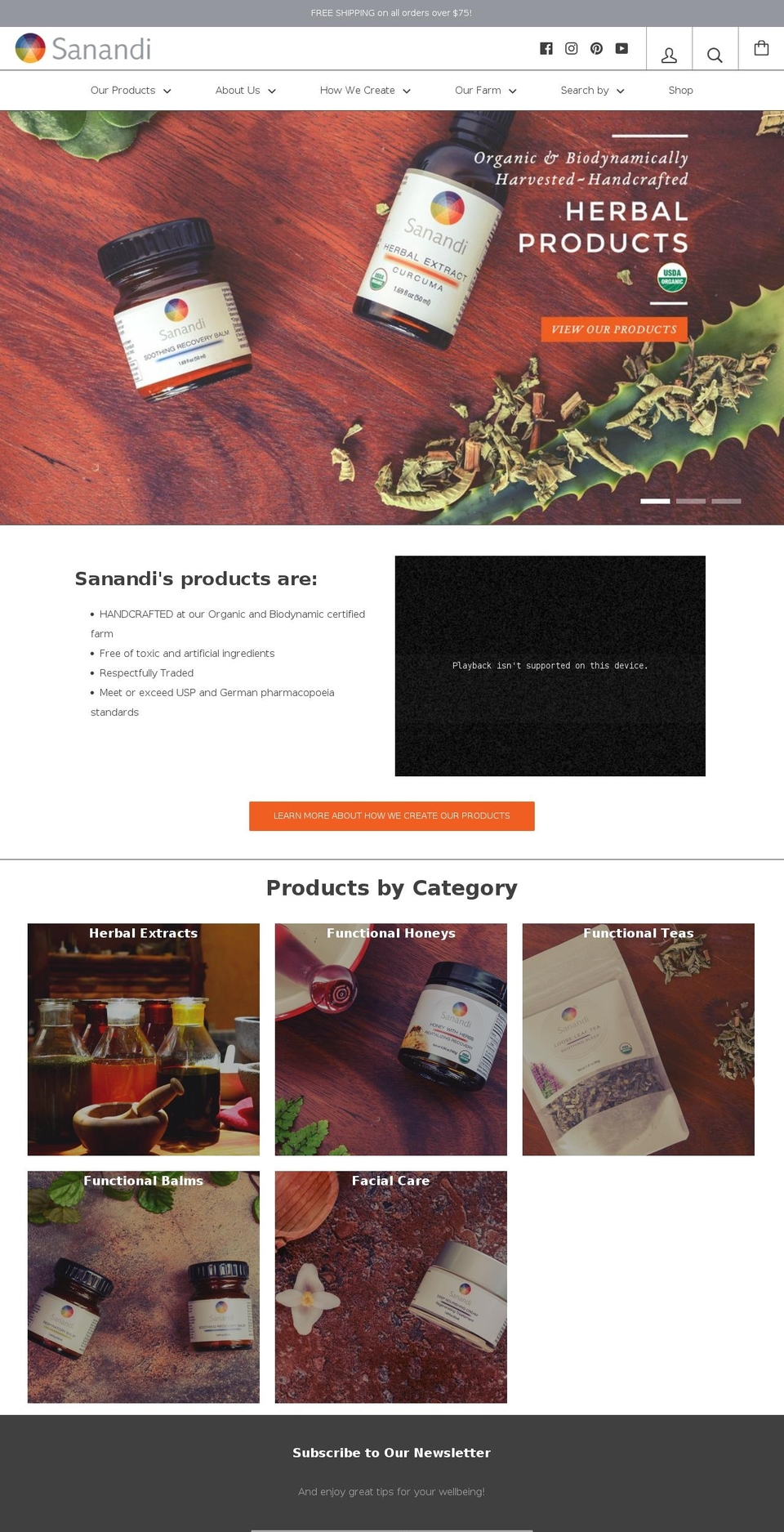 sanandi.com shopify website screenshot