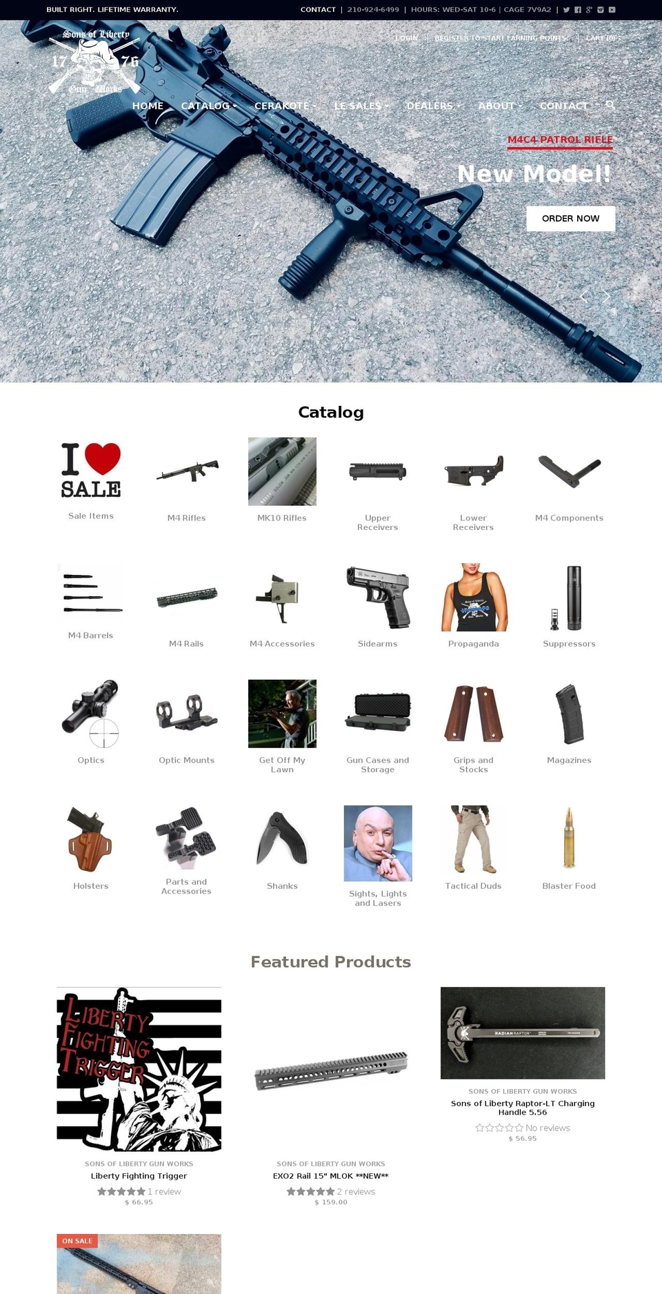 sanantoniocerakote.com — Shopify storefront screenshot
