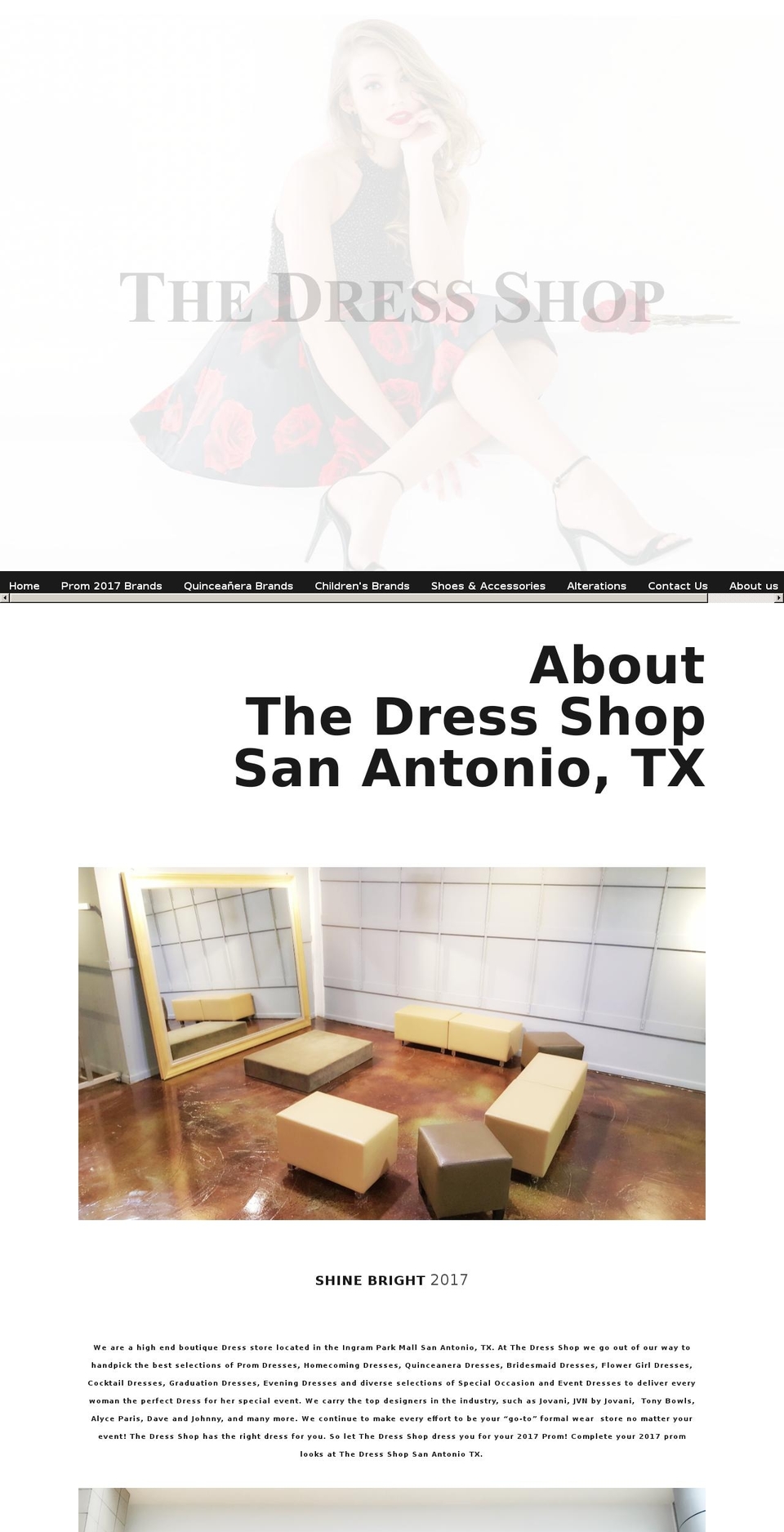 sanantoniodressshop.com shopify website screenshot