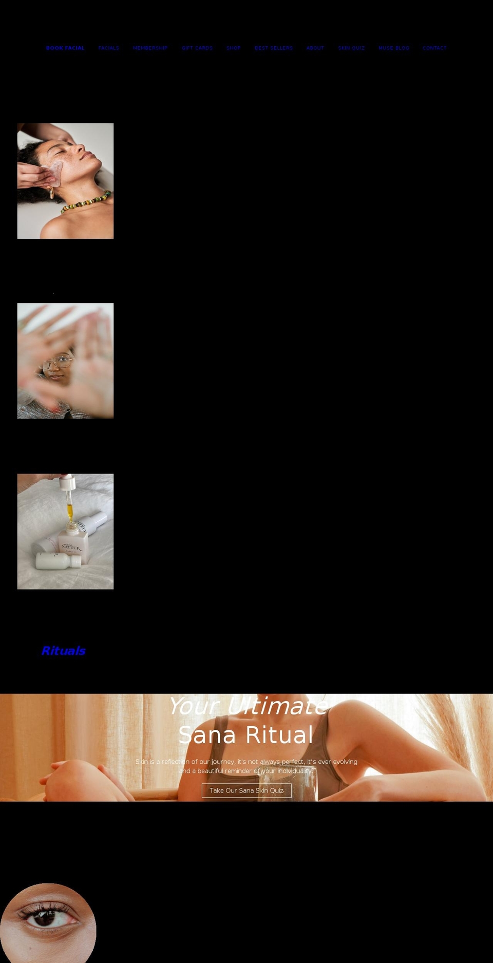 sanaskinstudio.com shopify website screenshot