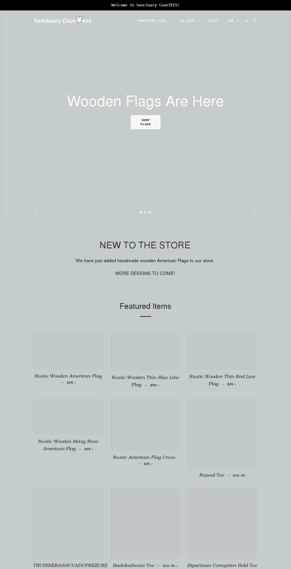 sanctuarycountees.com shopify website screenshot