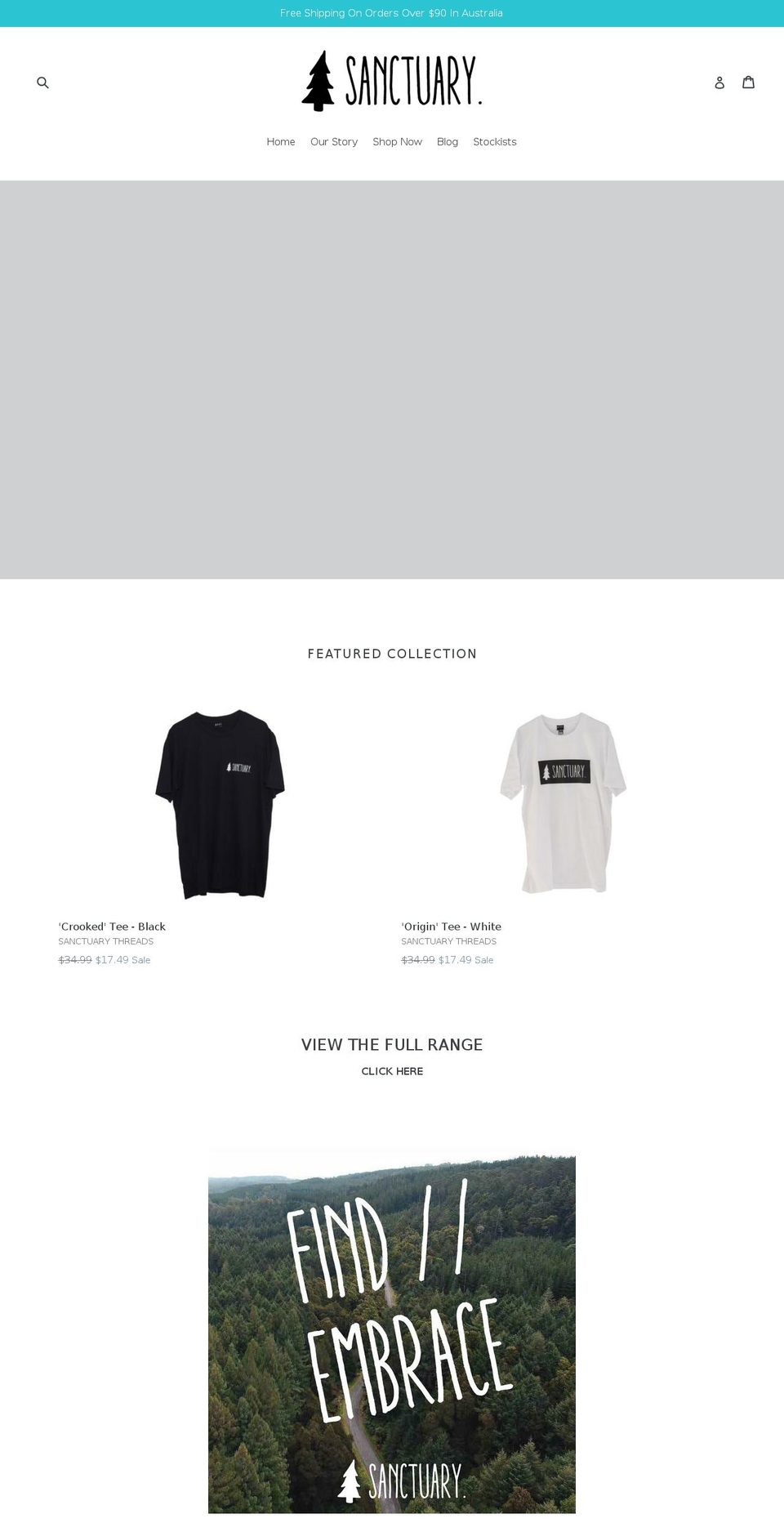 sanctuarythreads.com — Shopify storefront screenshot