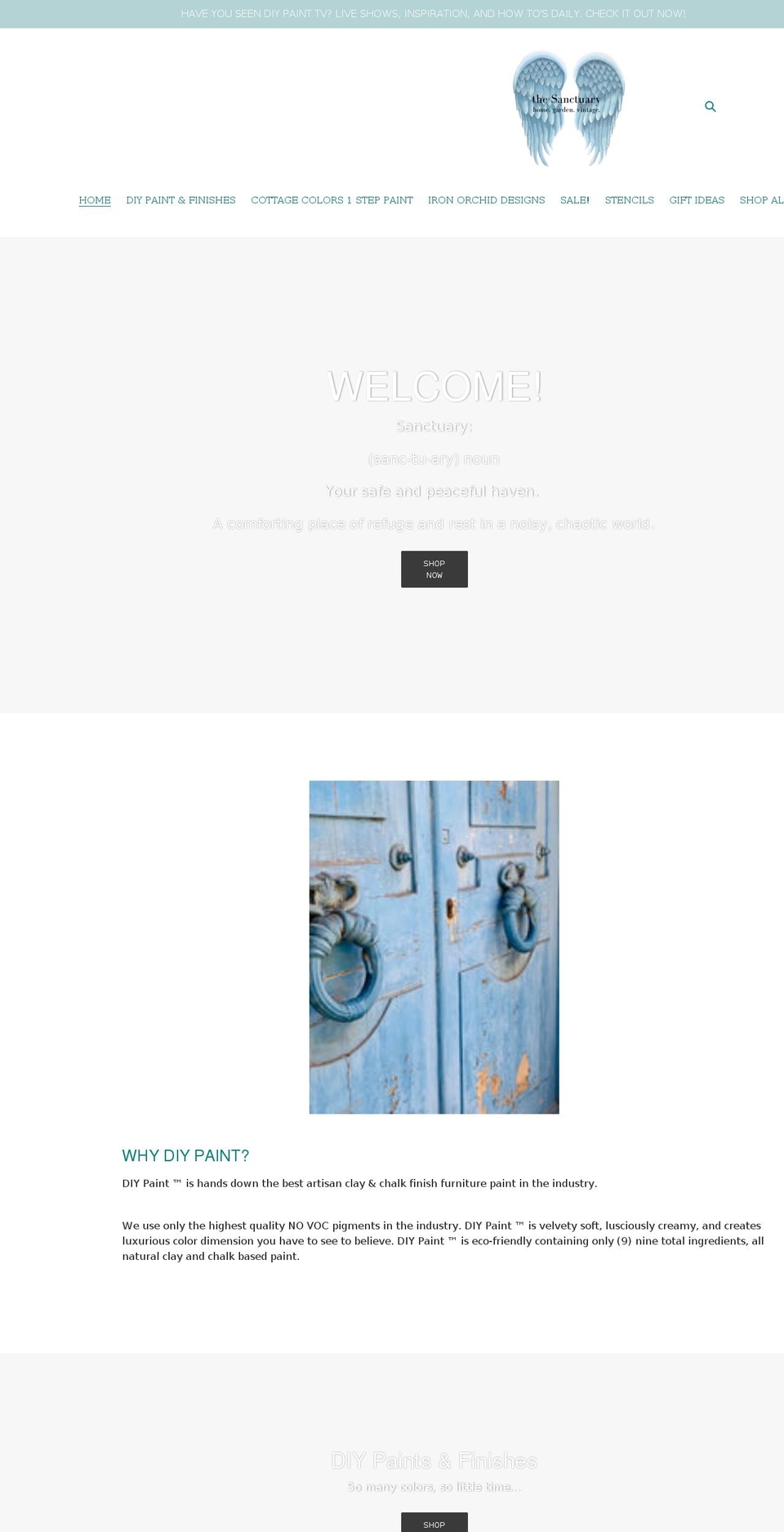 sanctuaryvintage.com shopify website screenshot