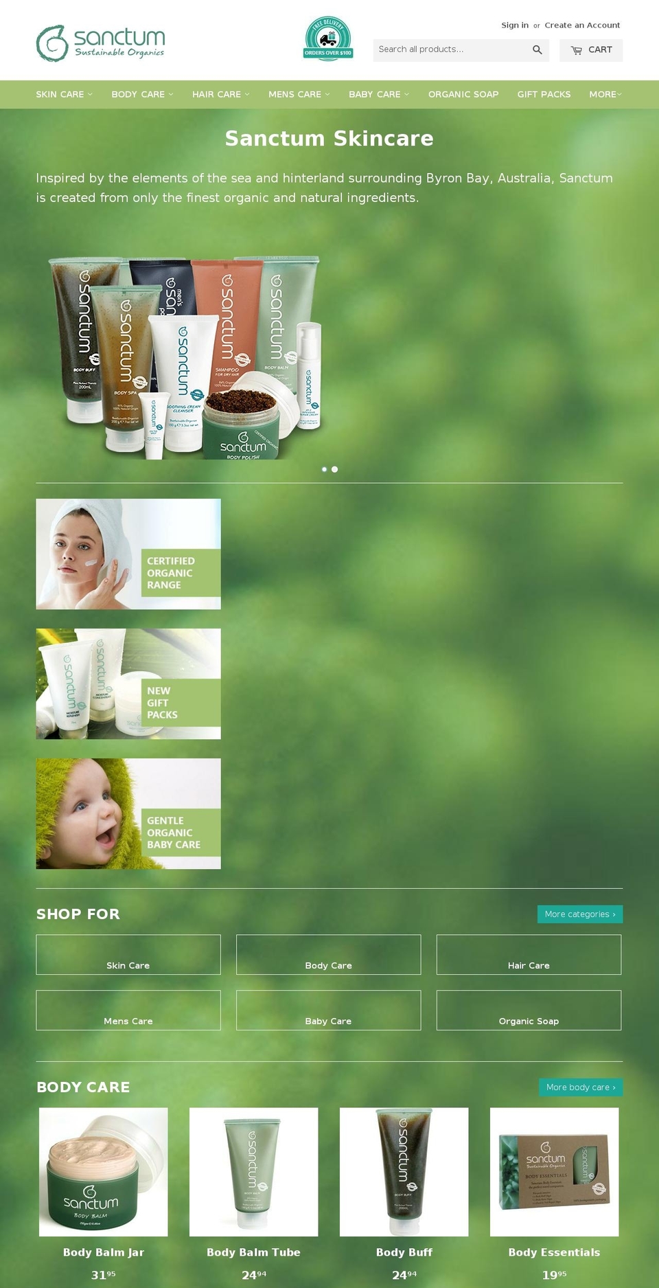sanctumusa.com — Shopify storefront screenshot