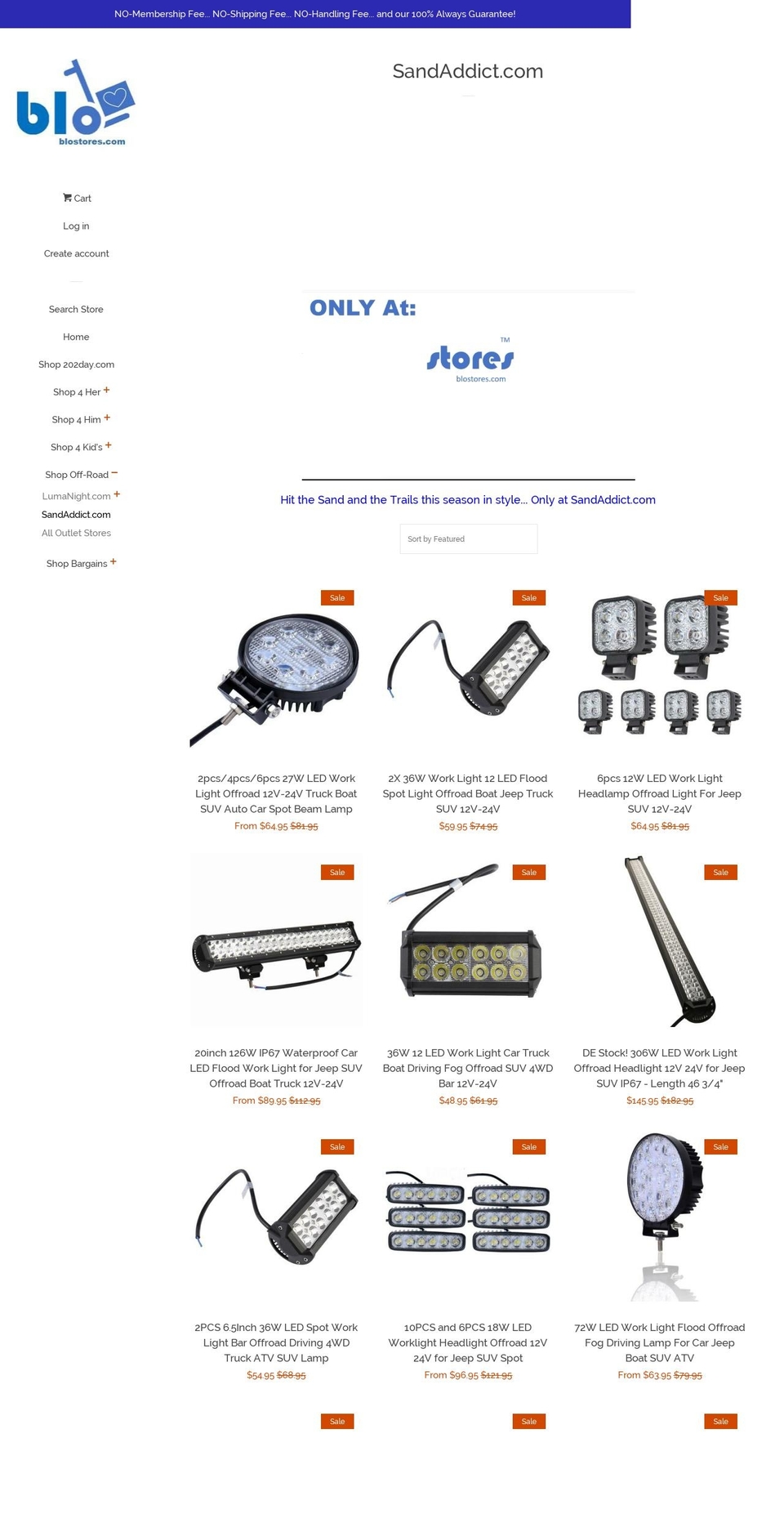 sandaddict.com — Shopify storefront screenshot