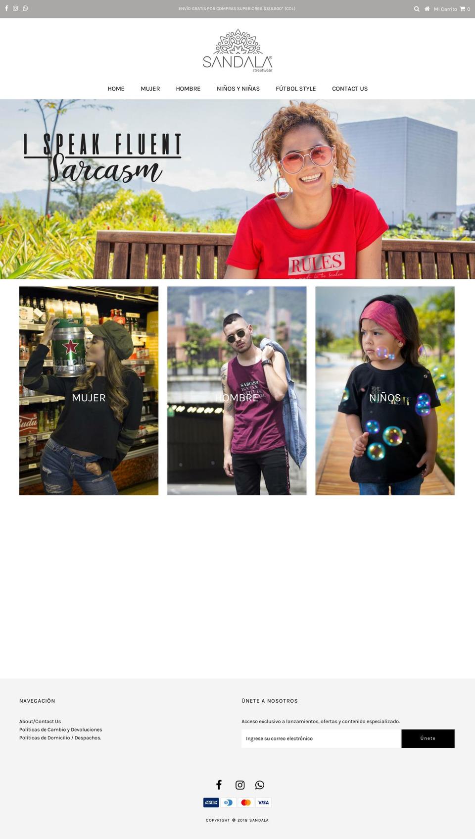 sandalamarket.com — Shopify storefront screenshot