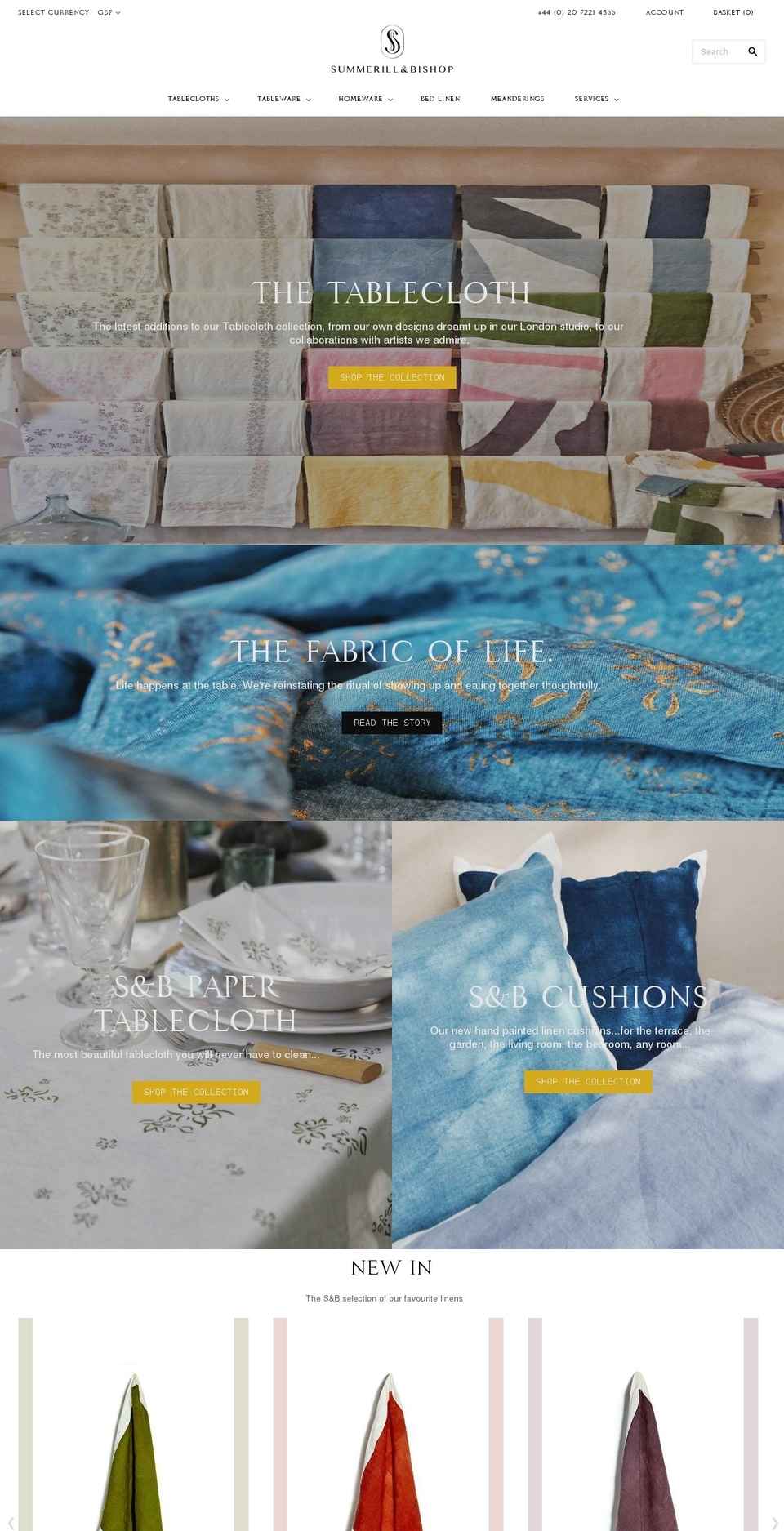 sandbmeanderings.com — Shopify storefront screenshot