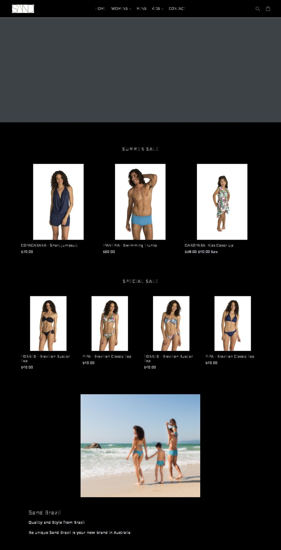 sandbrazil.com — Shopify storefront screenshot