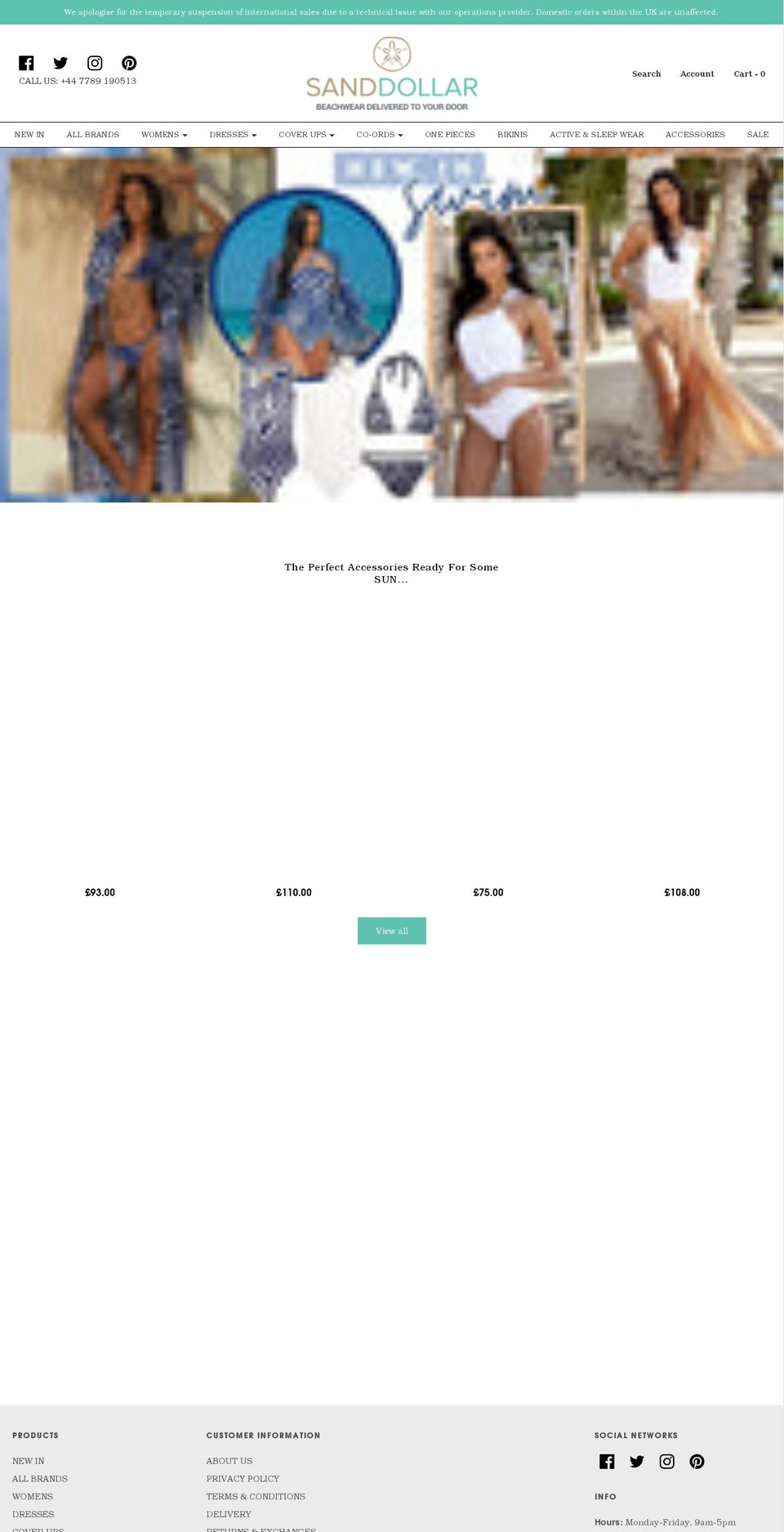 sanddollar.co.uk shopify website screenshot