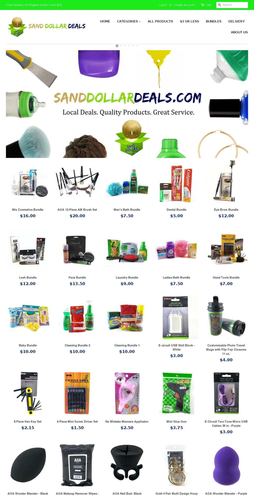 sanddollardeals.com — Shopify storefront screenshot