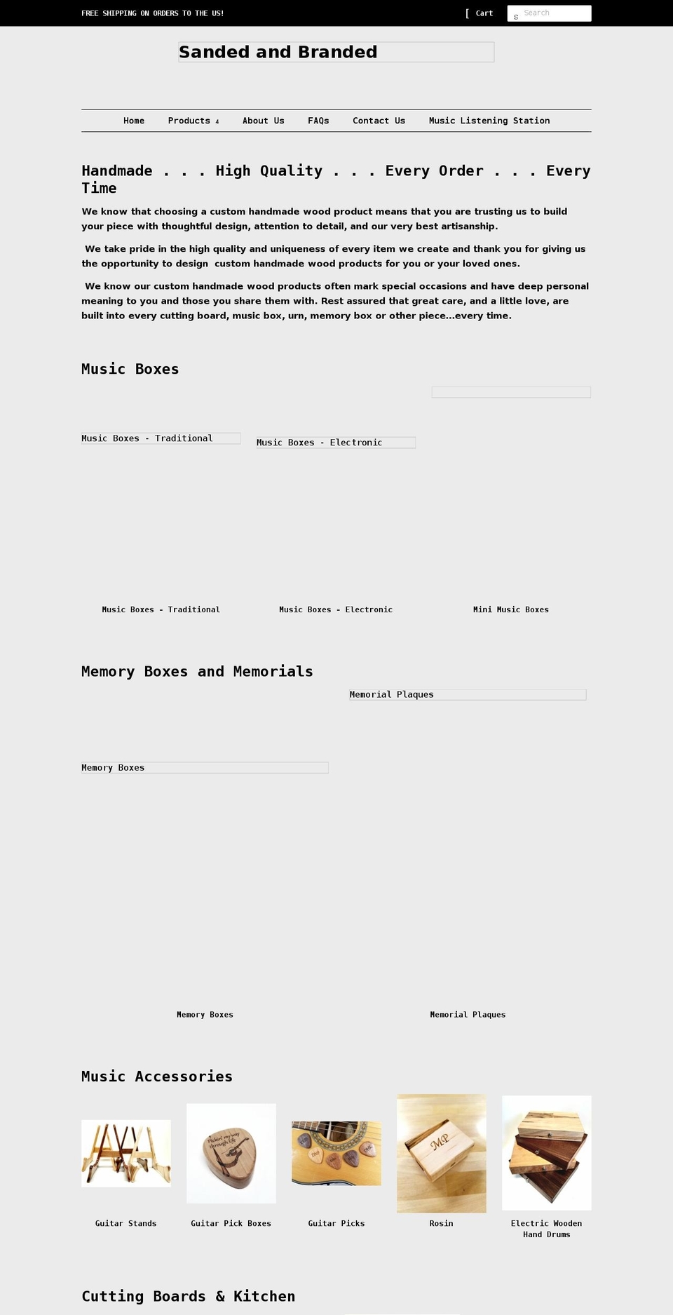 sandednbranded.com shopify website screenshot