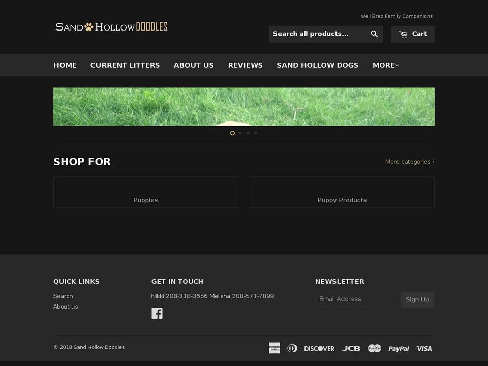 sandhollowpoodles.com — Shopify storefront screenshot