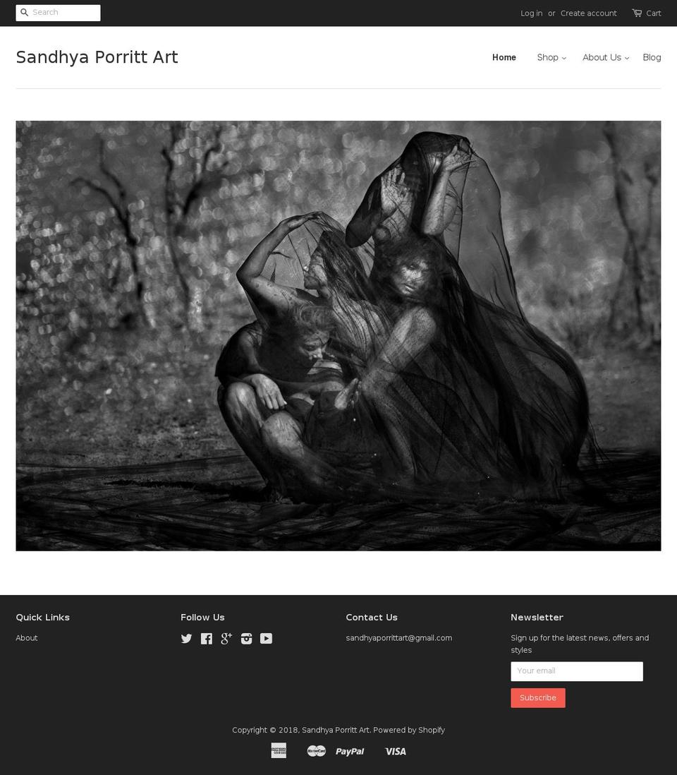 sandhyaporrittart.com — Shopify storefront screenshot