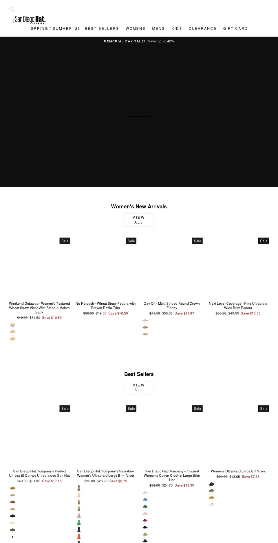 sandiegohat.com — Shopify storefront screenshot