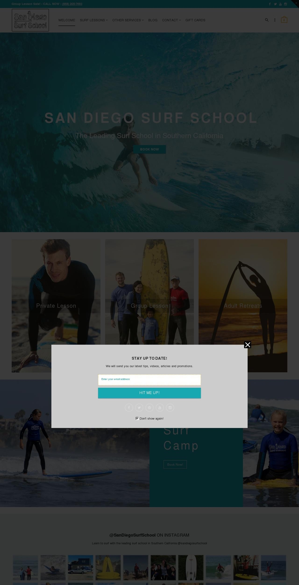 rt-material2-v1-4 Shopify theme site example sandiegosurfschool.com