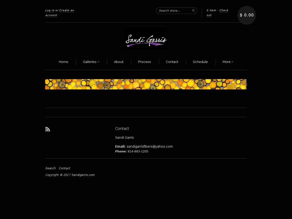 sandigarris.com shopify website screenshot