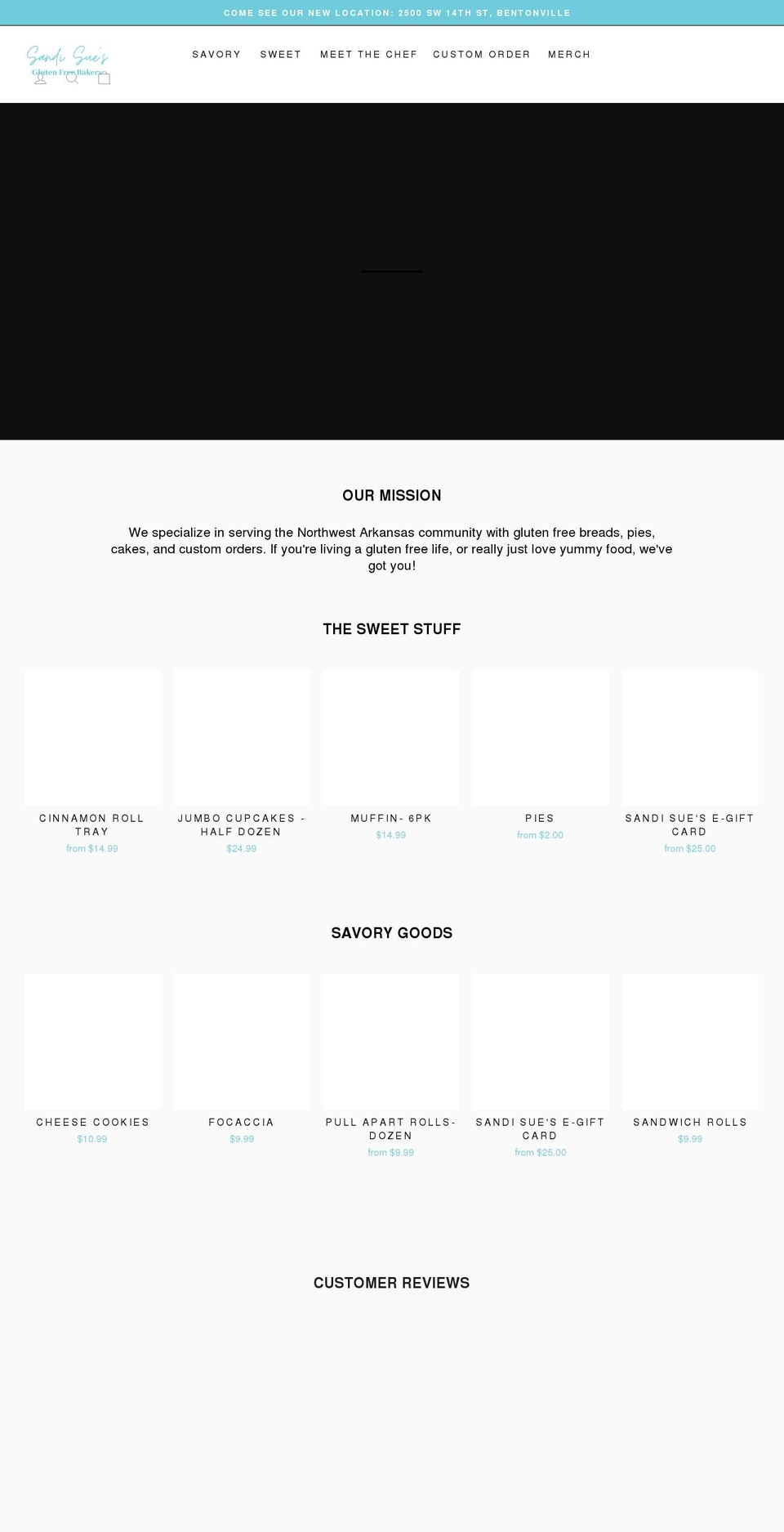 sandisuegfb.com shopify website screenshot