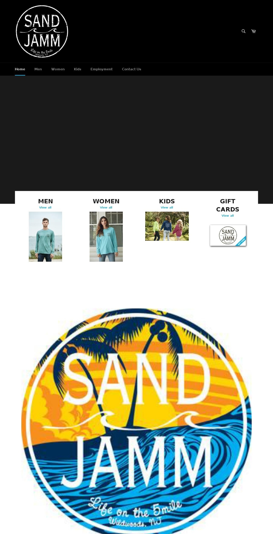 sandjamm.com — Shopify storefront screenshot
