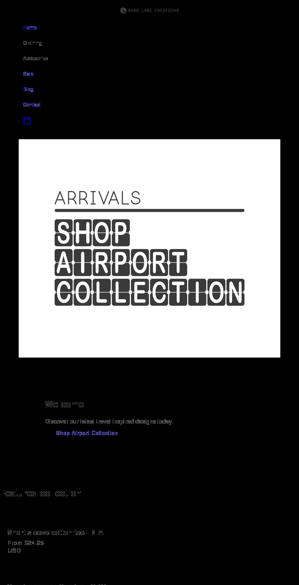 sandlakecreations.com shopify website screenshot