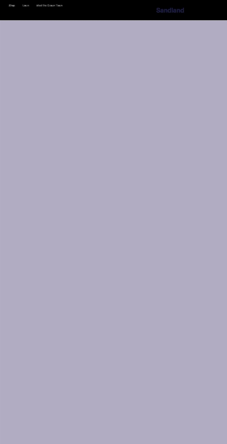 sandlandhemp.com shopify website screenshot