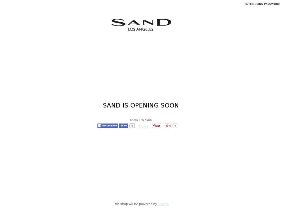 sandlosangeles.com shopify website screenshot