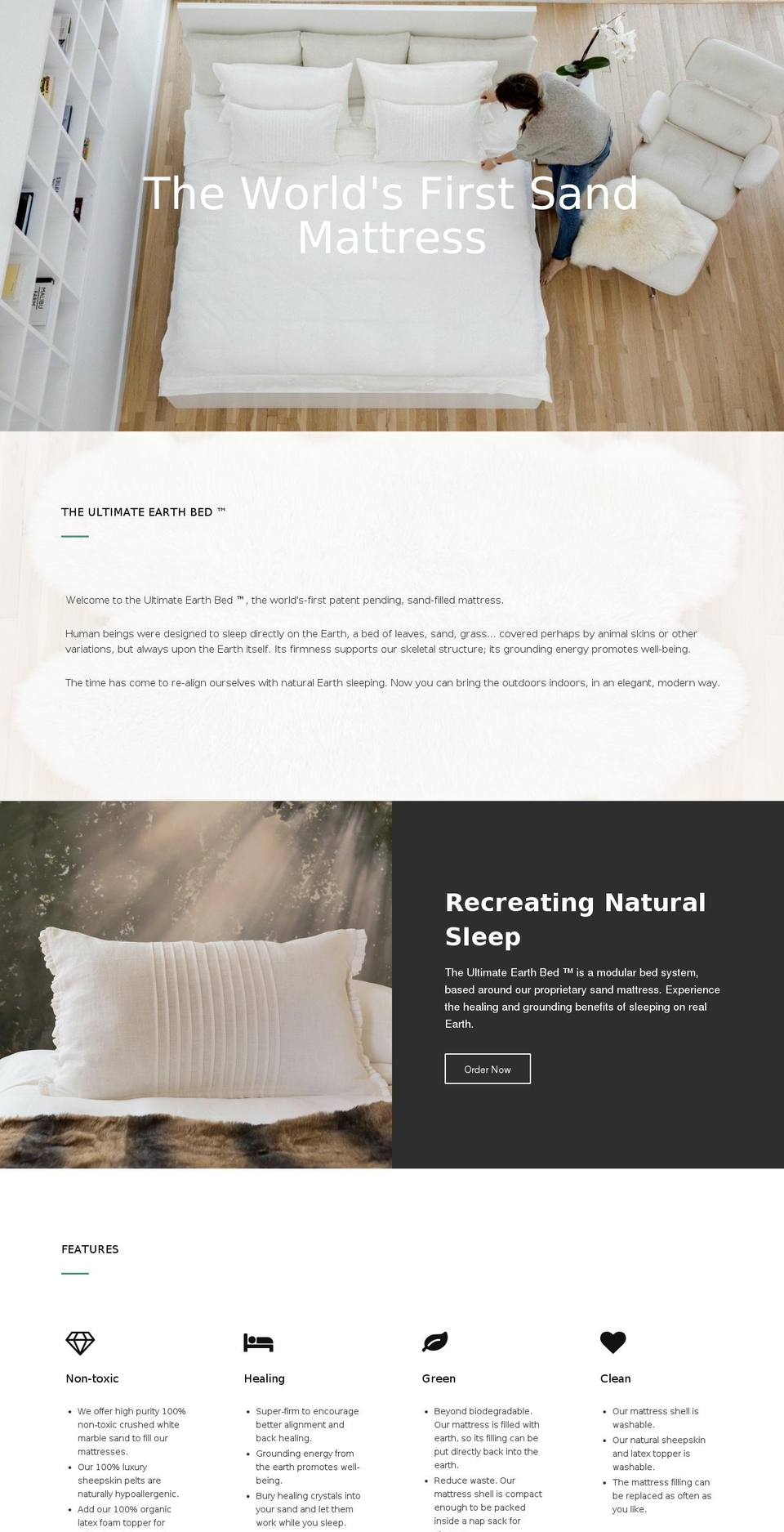 sandmattress.com shopify website screenshot