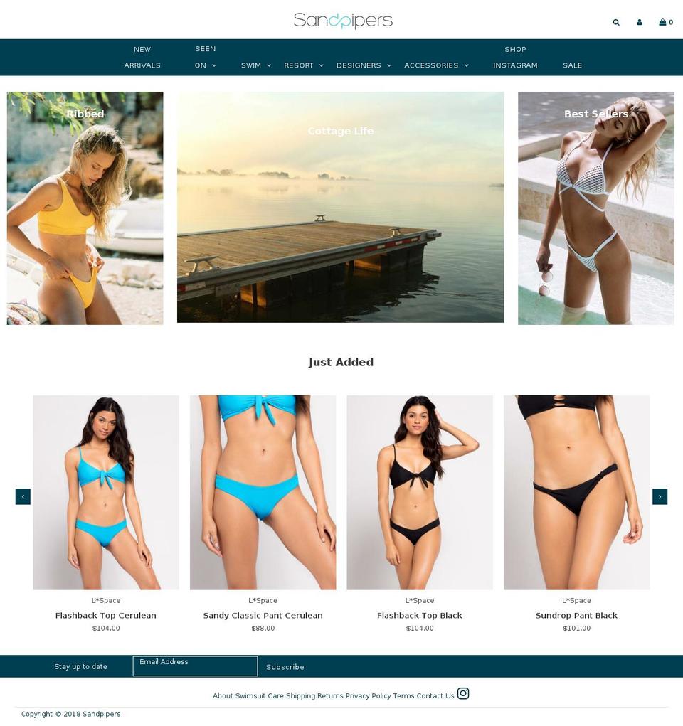 sandpipers.ca shopify website screenshot