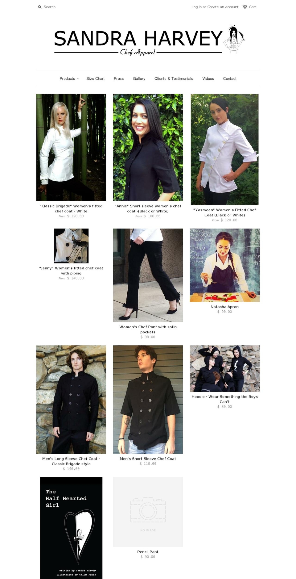 sandraharvey.com shopify website screenshot