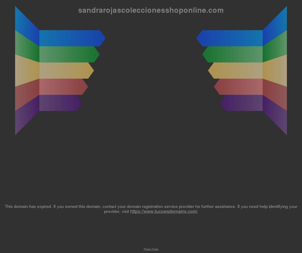 sandrarojascoleccionesshoponline.com shopify website screenshot