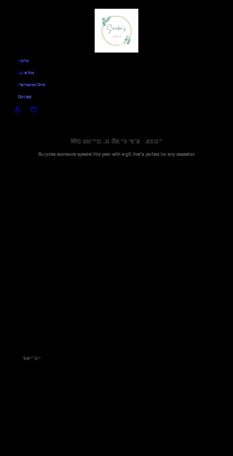 sandrasladen.com shopify website screenshot