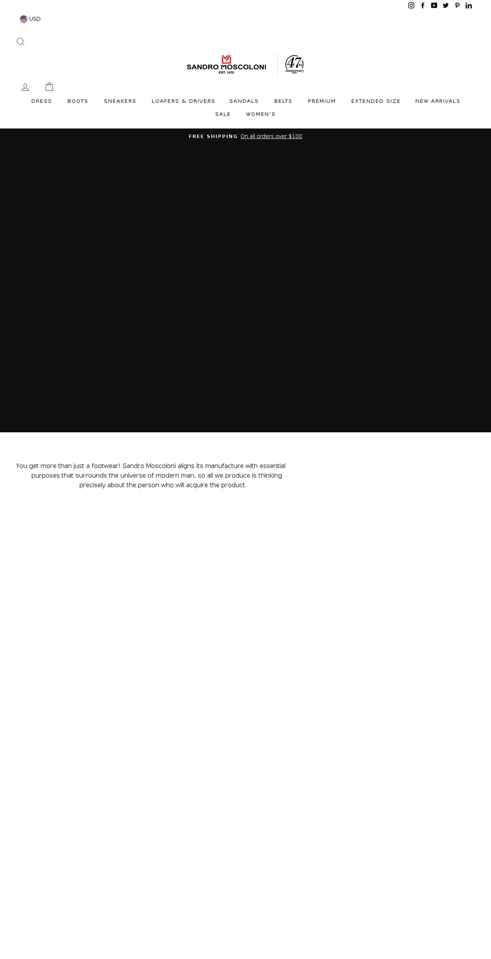sandromoscoloni.net shopify website screenshot