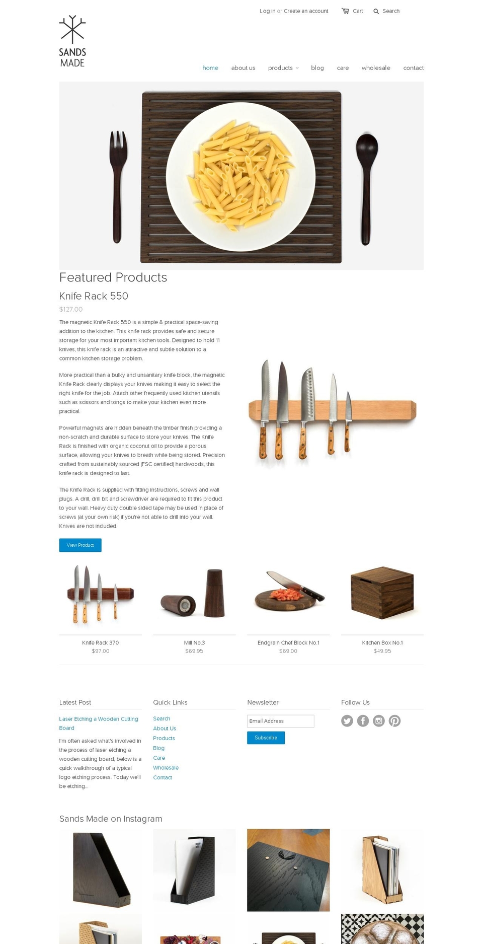 sandsmade.com.au shopify website screenshot