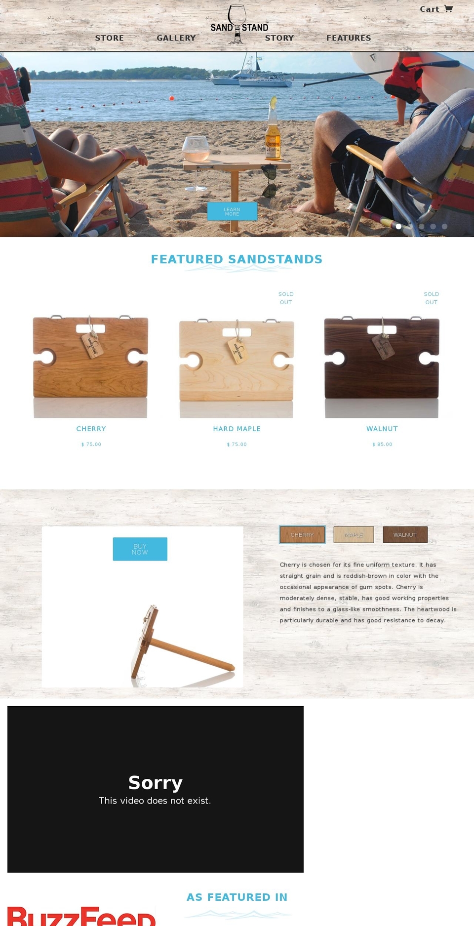 sandstand.com shopify website screenshot