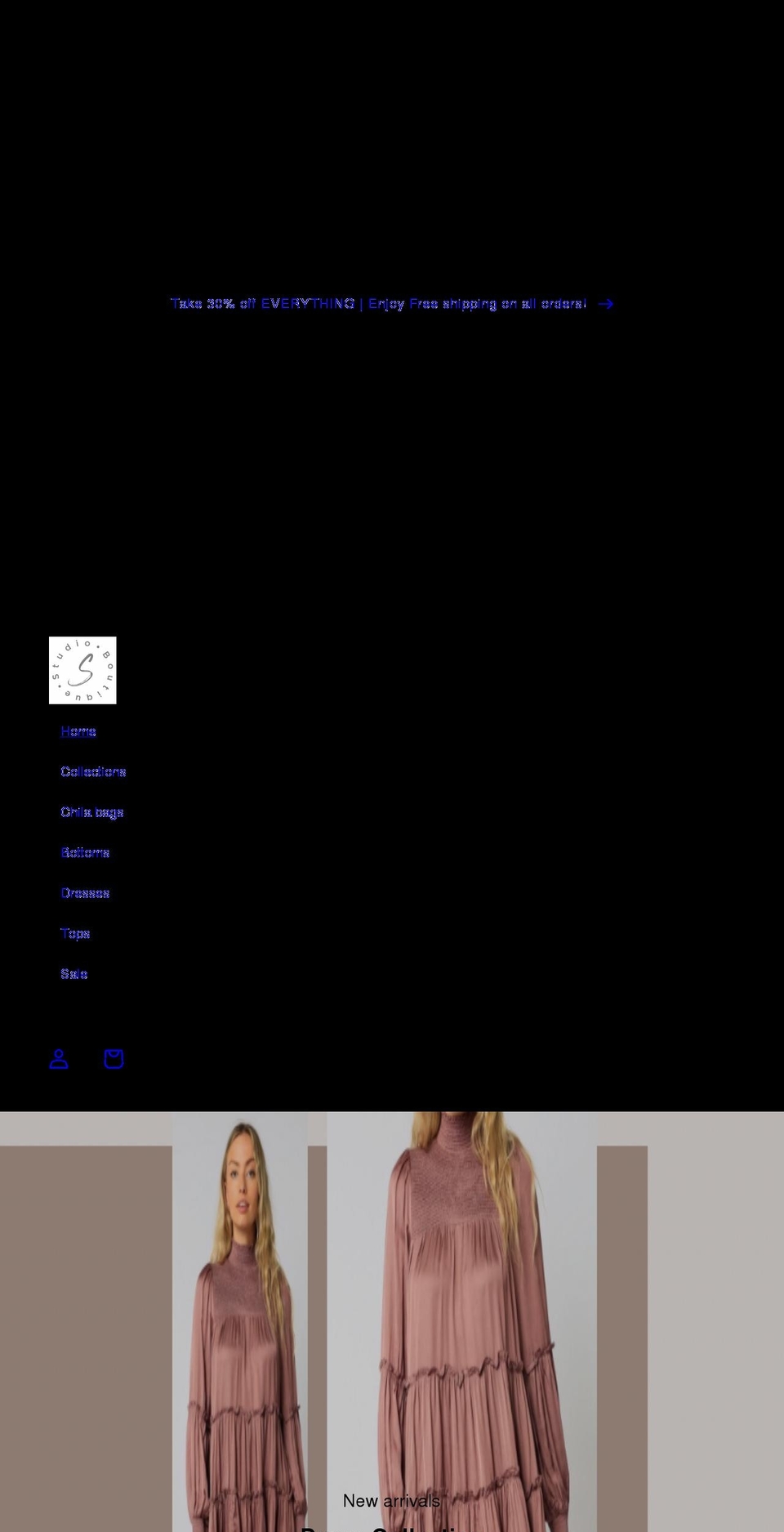 sandstudioboutique.com shopify website screenshot