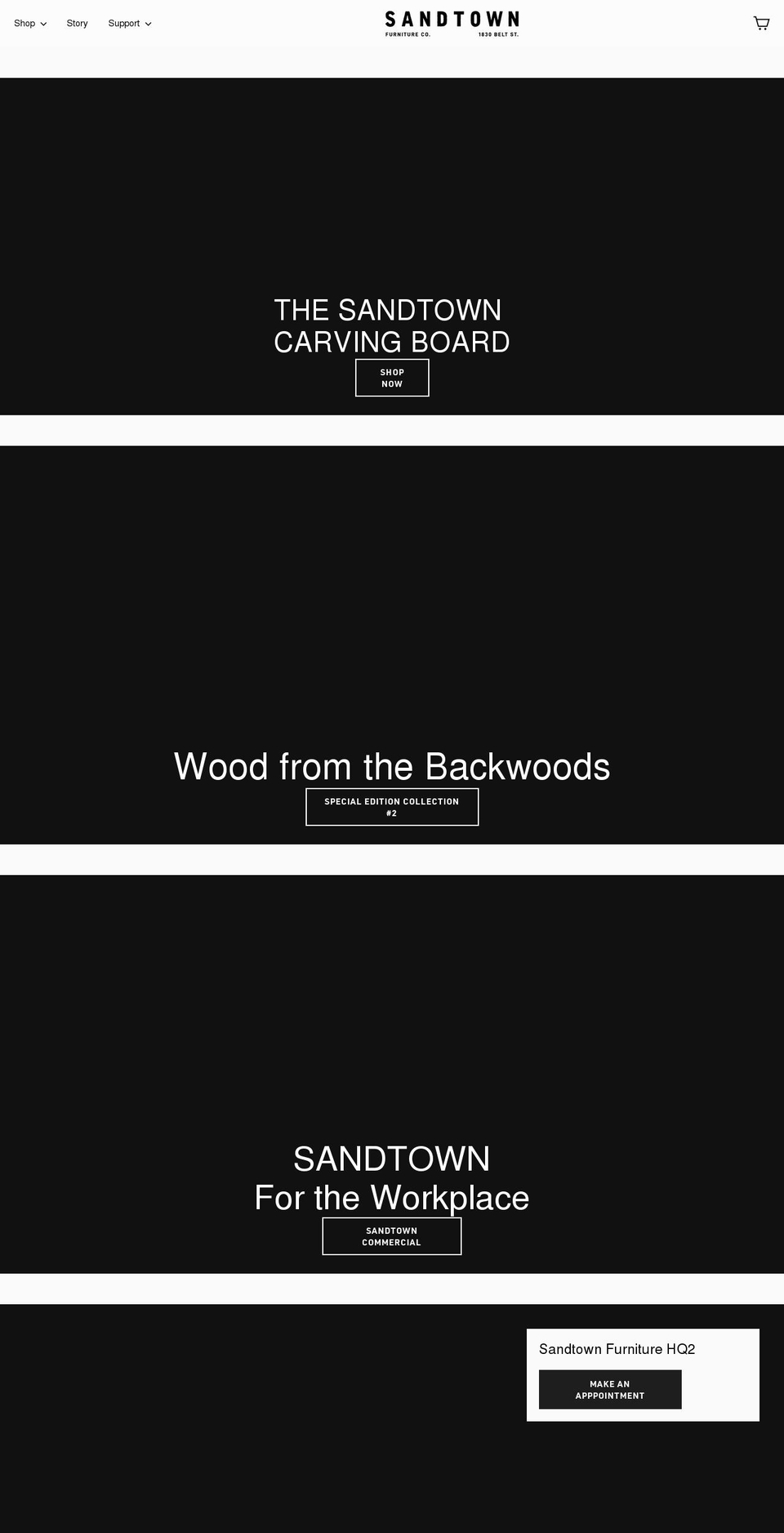 sandtown.com shopify website screenshot