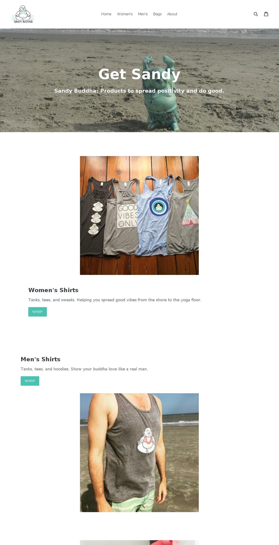 sandybuddha.com — Shopify storefront screenshot
