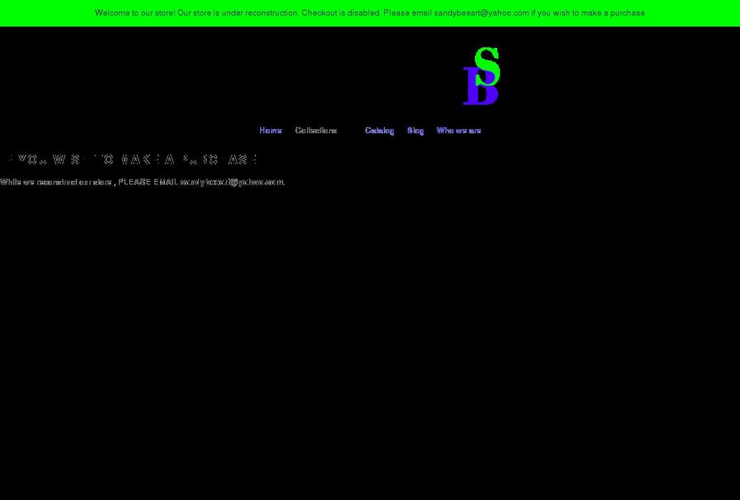 sandyburch.com shopify website screenshot